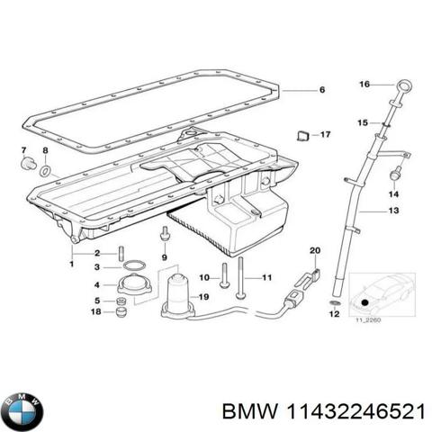 11432246521 BMW Щуп масляный купить в Украина