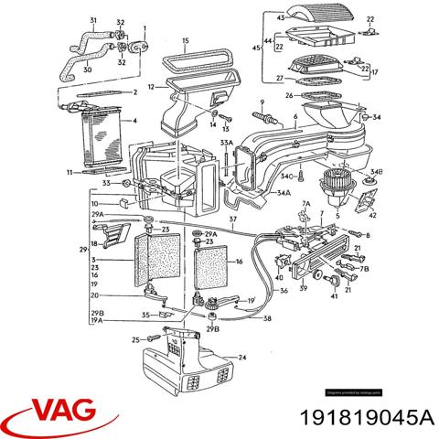 VAG 191819045A Блок управления режимами отопления/кондиционирования в наличии Запорожье