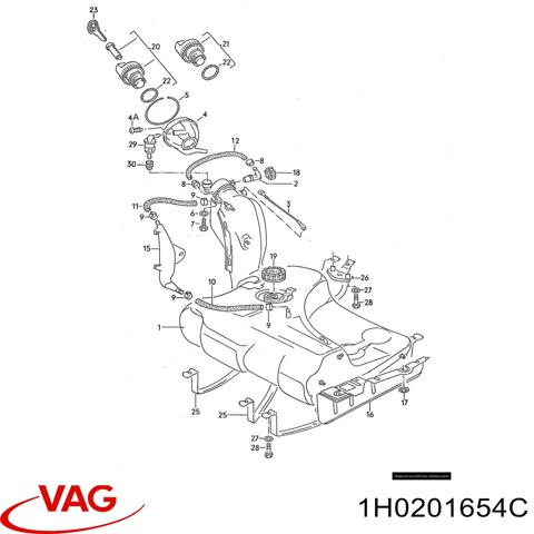 VAG 1H0201654C Кронштейн бака топливного в наличии Львов