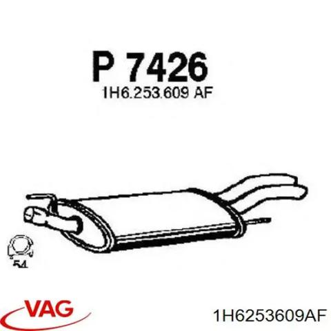 1H6253609AF VAG Глушитель, задняя часть купить в Павлоград