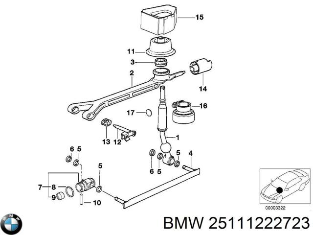 Рычаг переключения передач BMW 5