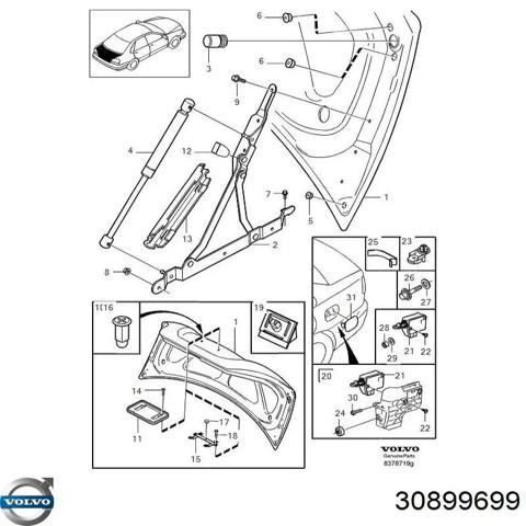 30899699 VOLVO Мотор-привод открытия лючка бака купить в Черкассы
