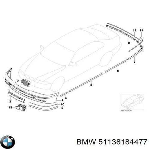 BMW 51138184477 Молдинг двери передней левой в наличии Киев