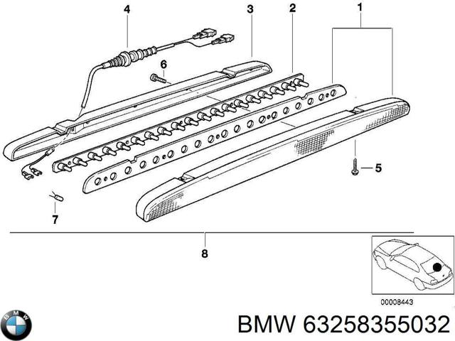 BMW 63258355032 Стоп-сигнал задний дополнительный в наличии Ровно