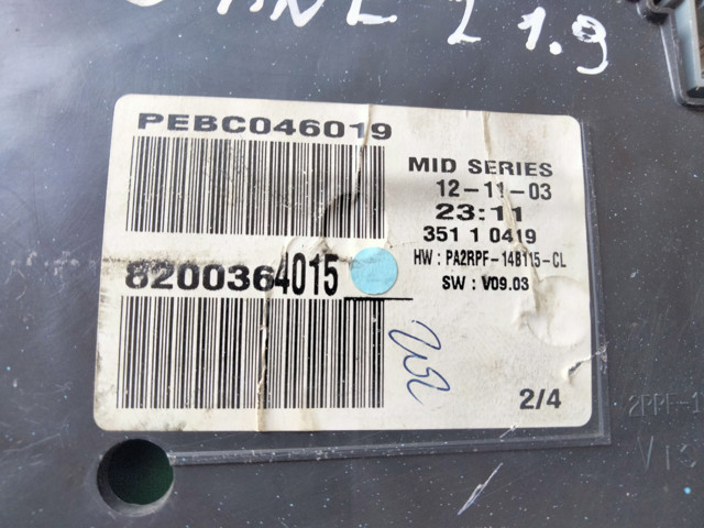 RENAULT 8200364015 Панель приборов в наличии Киев