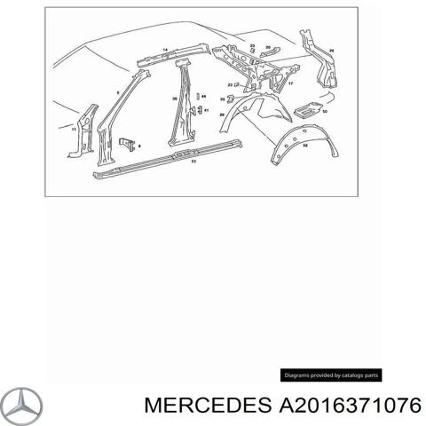 A2016371076 MERCEDES Арка крыла заднего правого купить в Одесса