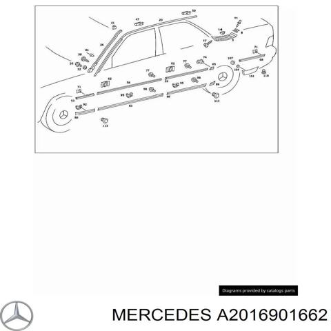 A2016901662 MERCEDES Молдинг двери передней правой нижний купить в Львов