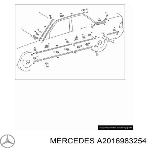 A2016983254 MERCEDES Молдинг крыла заднего правого купить в Каменское