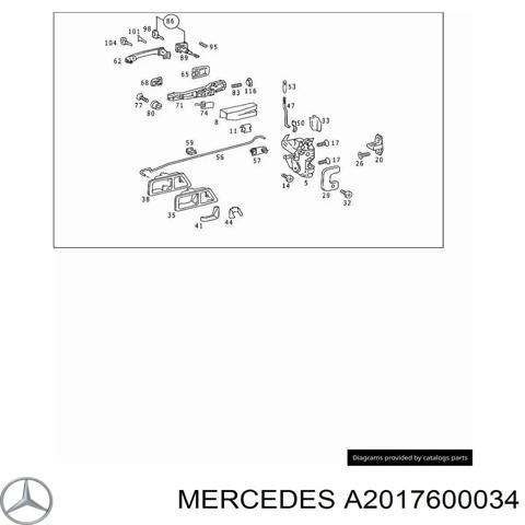 MERCEDES 2017600034 Держатель наружной ручки двери левых дверей в наличии Харьков