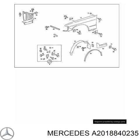 A2018840235 MERCEDES Подкрылок передний правый купить в Сумы