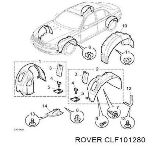 Підкрилок заднього крила, правий  на rover 75 sedan (rj) (01.99 - 12.05) 2.0 cdt (02.99 - ) m47r