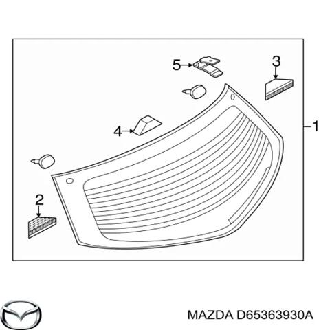 Стекло багажника двери 3/5-й задней (ляды) Mazda 2 2 DE