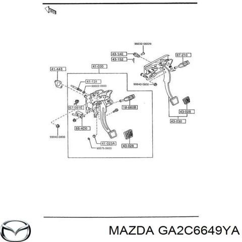 GA2C6649YA Датчик положения педали сцепления купить Кривой Рог