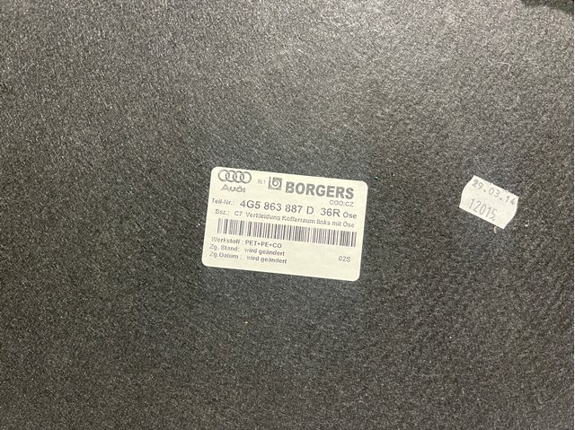 4G5863887A36R VAG Облицовка багажного отсека левая купить в Харьков