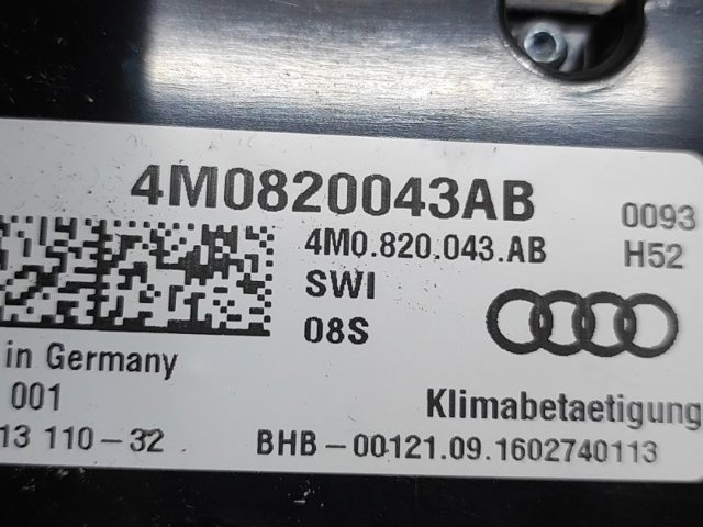VAG 4M0820043AB Блок управления режимами отопления/кондиционирования в наличии Запорожье
