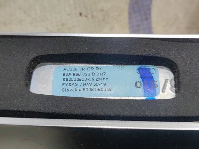 VAG 83A860022B3Q7 Рейлинг крыши правый в наличии Сумы