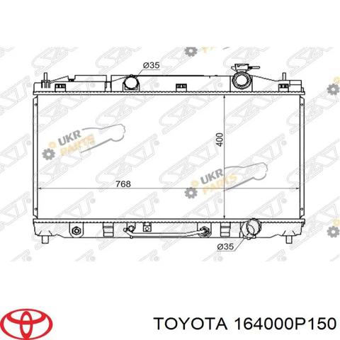 Радиатор водяной 164000P150 TOYOTA