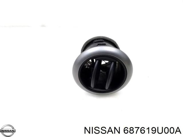 Решетка вентиляции салона на "торпедо", левая 687619U00A NISSAN