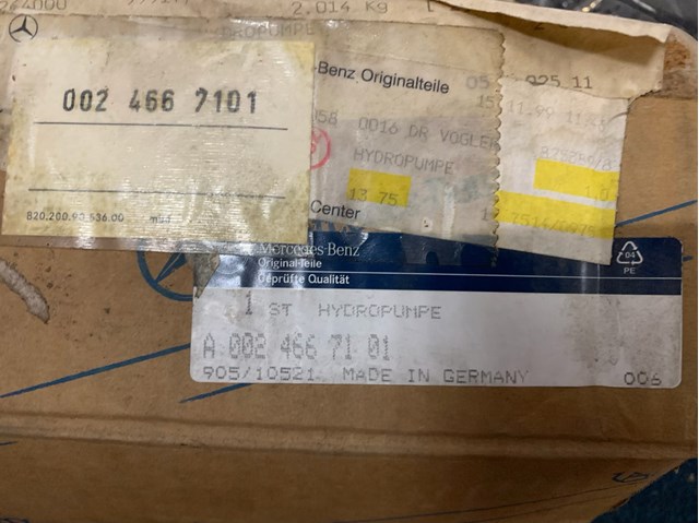 Насос гидравлики A0024667101 MERCEDES