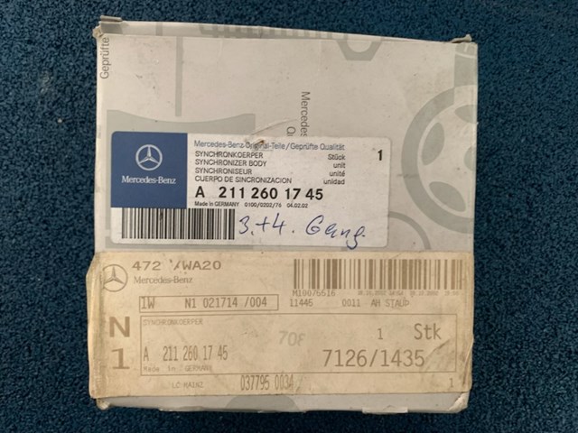 MERCEDES A2112601745 Синхронизатор 3/4-й передачи в наличии Каменское