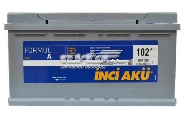 Аккумулятор inci aku (инджи акю) formula 102ah / 860a r+ / 23.27 кг. / размер 353x175x190 L5102086013