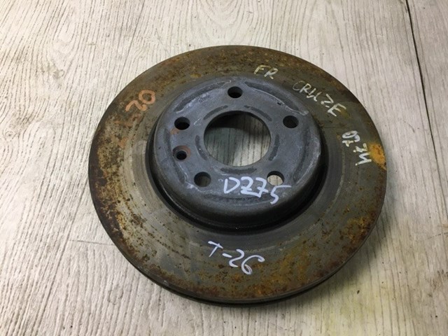 Тормозной диск передний chevrolet cruze 15- 13515905