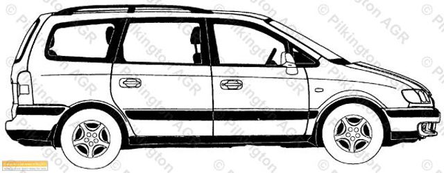 Стекло задней двери, левой 4120LGNV5RDW SEKURIT