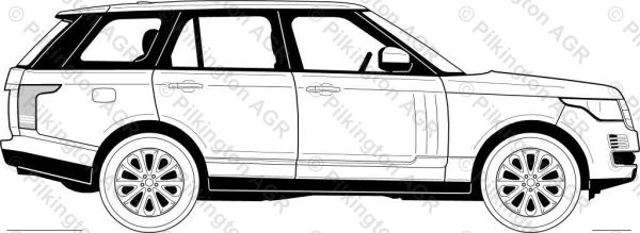 Стекло задней двери, левой 7044LGNR5RD PILKINGTON