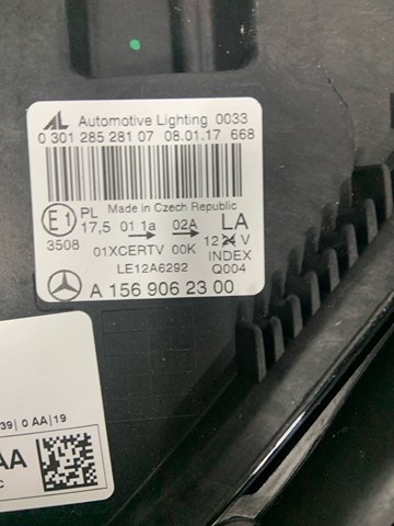 MERCEDES 1569062300 Фара левая в наличии Тернополь