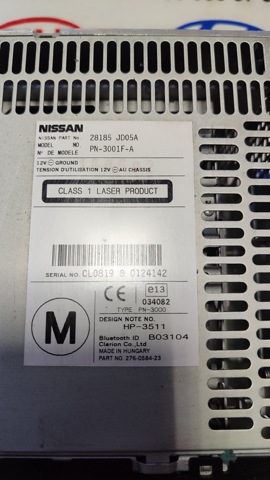 NISSAN 28185JD05A Магнитола в наличии Винница