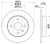 Задний тормозной диск 8DD355106091 HELLA