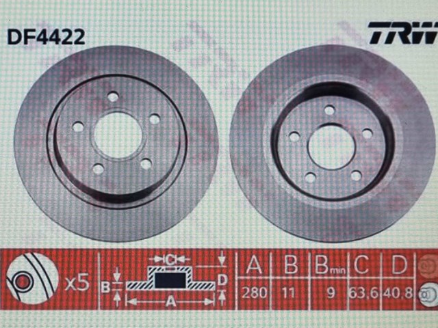 TRW DF4422 Тормозные диски в наличии Черновцы