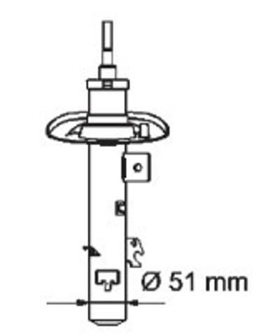 Стойка амортизатора передняя G39766 TASHIKO