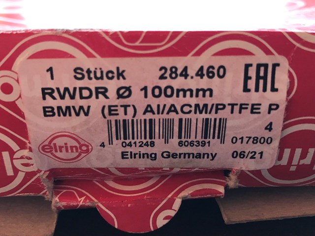 ELRING 284460 Сальник коленвала двигателя задний в наличии Черновцы