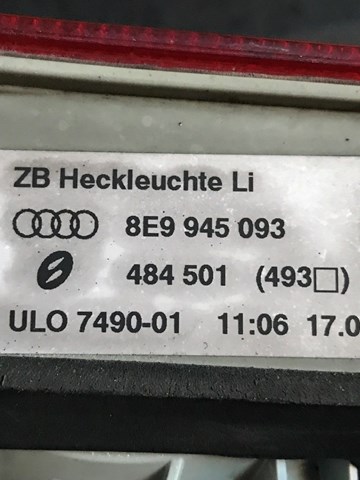 8E9945093 VAG Фонарь задний левый внутренний купить в Днепр