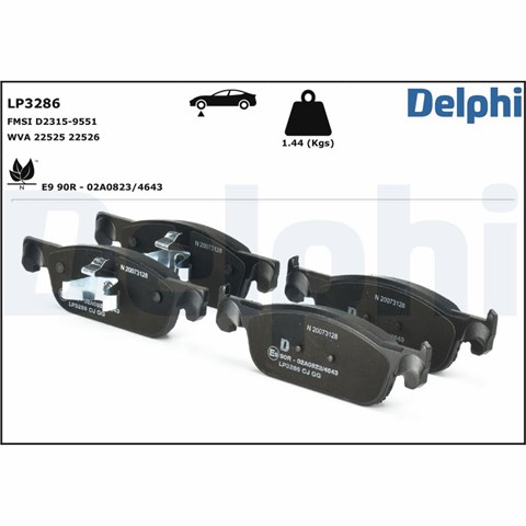 LP3286 Передние тормозные колодки купить Чернигов