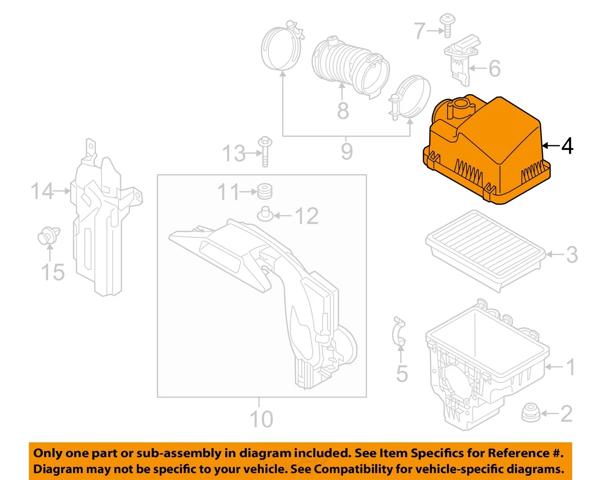 Корпус воздушного фильтра, верхняя часть PY01133AX MAZDA
