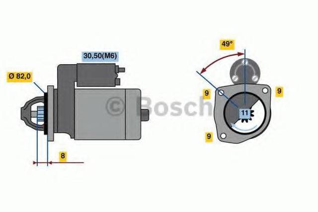 Стартер двигателя 0001148003 BOSCH