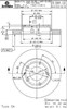 Передний тормозной диск 09558414 BREMBO