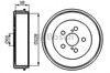 Тормозной барабан 0986477140 BOSCH