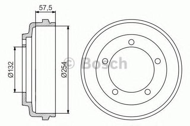 Тормозной барабан 0986477204 BOSCH