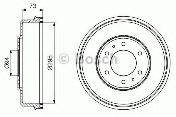 Барабан тормозной задний 0986477232 BOSCH