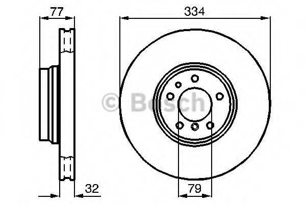 Передний тормозной диск 0986478623 BOSCH