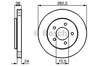 Диск тормозной передний 0986478983 BOSCH