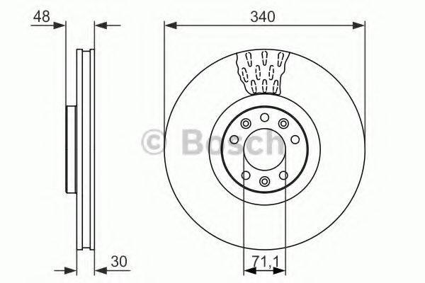 Диск тормозной передний 0986479092 BOSCH