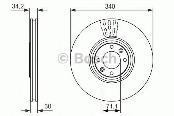 Передний тормозной диск 0986479093 BOSCH