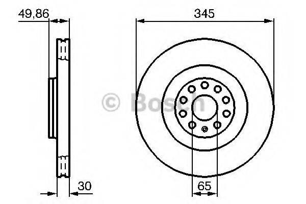 Диск тормозной передний 0986479204 BOSCH