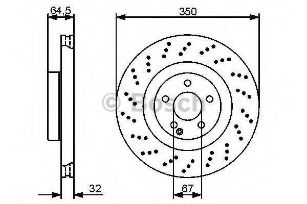Диск тормозной передний 0986479412 BOSCH