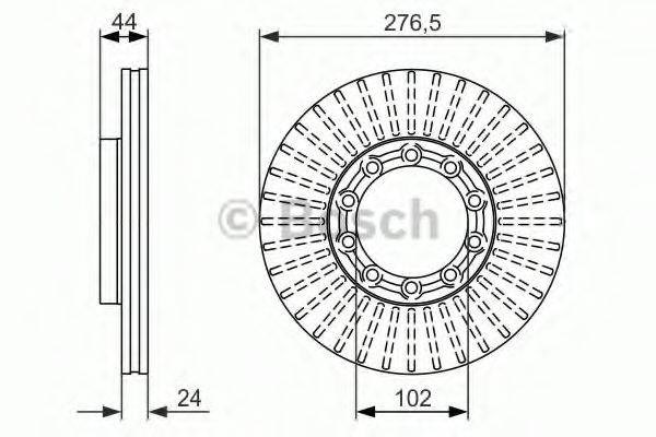 Диск тормозной передний 0986479609 BOSCH
