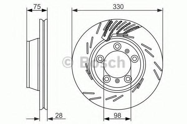 Дисковый тормоз 0986479732 BOSCH